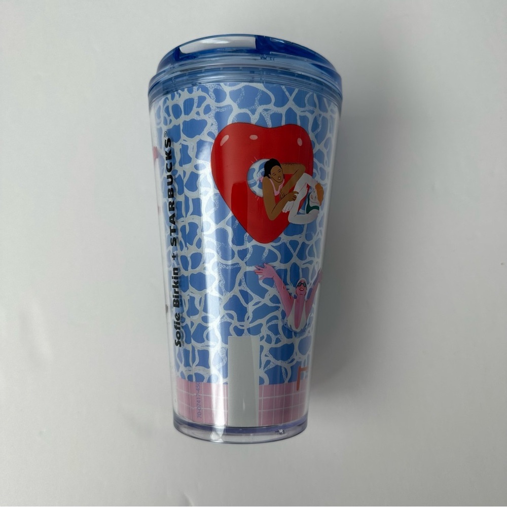NWT Starbucks X Sofie Birkin Target 2024 Blue Pool Party Cold Brew Tumbler